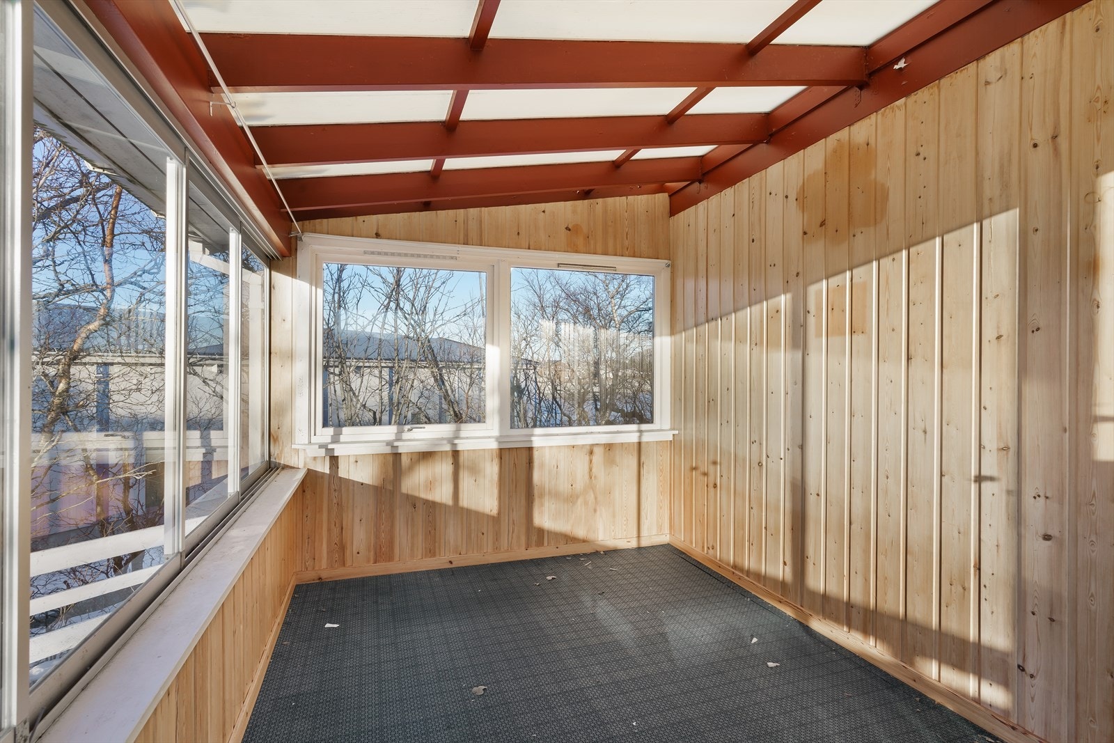 Vinterhagen er på ca. 8,4 m². Galleribilde