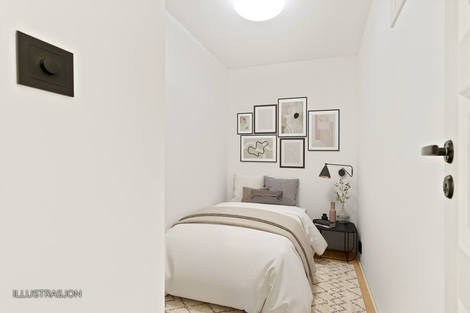 Sovealkove med plass til seng med 140 størrelse. Galleribilde