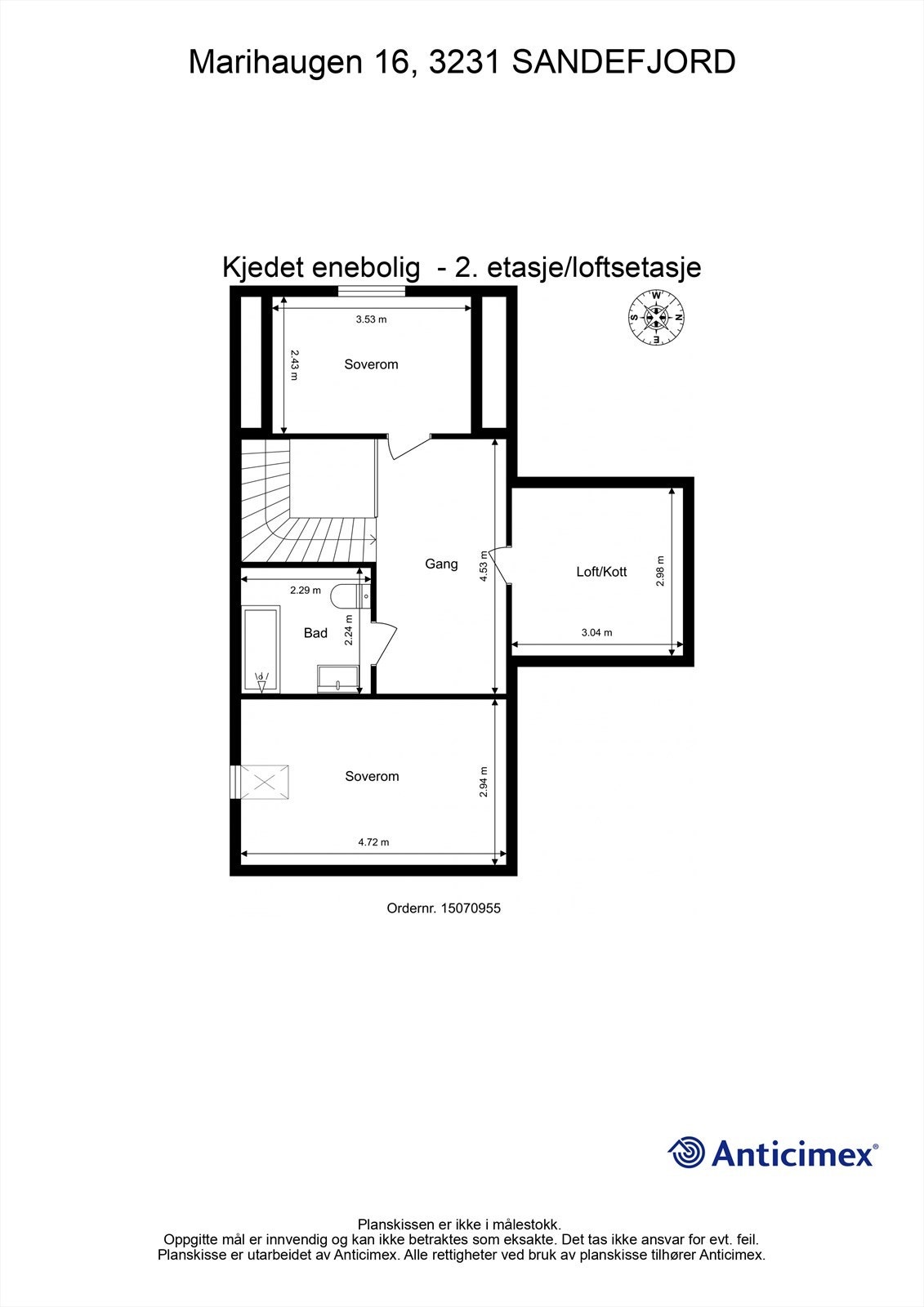 Plantegning 2. etasje Galleribilde
