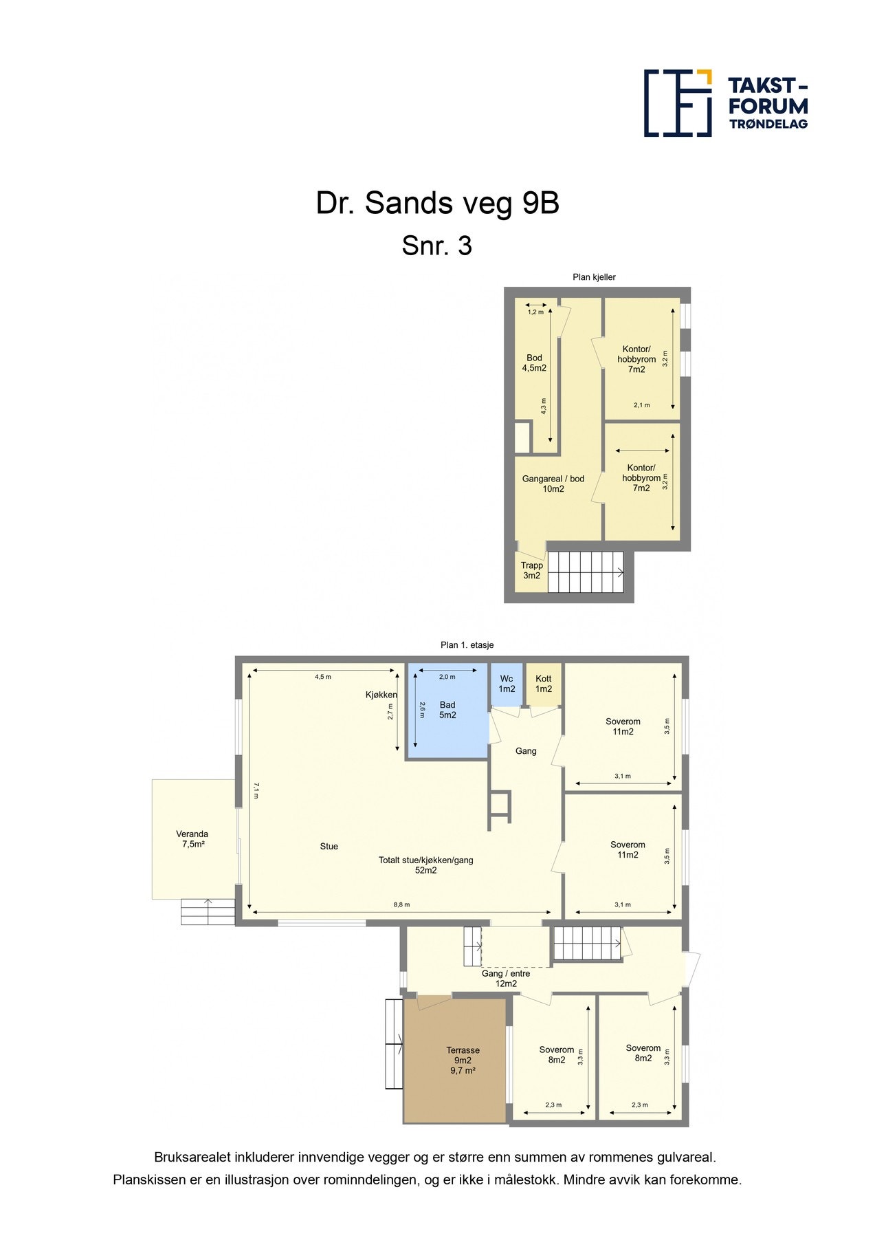 Målsatte planskisser. Ta en titt på planskissene og gjør deg kjent med romfordelingen! Skulle ikke oppsatt visningstidspunkt passe? Ta kontakt på 941 60 434, så finner vi en løsning. Galleribilde