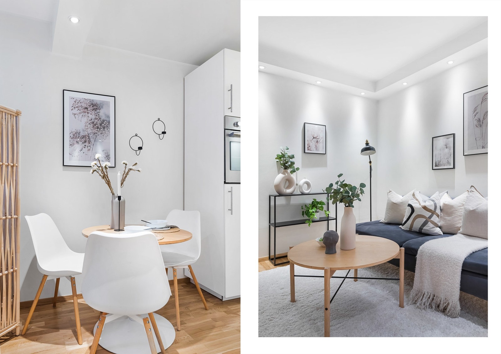 Stuen har plass til ønsket møblering med både sofagruppe og spisegruppe. Spotter i tak for behagelig belysning. Galleribilde