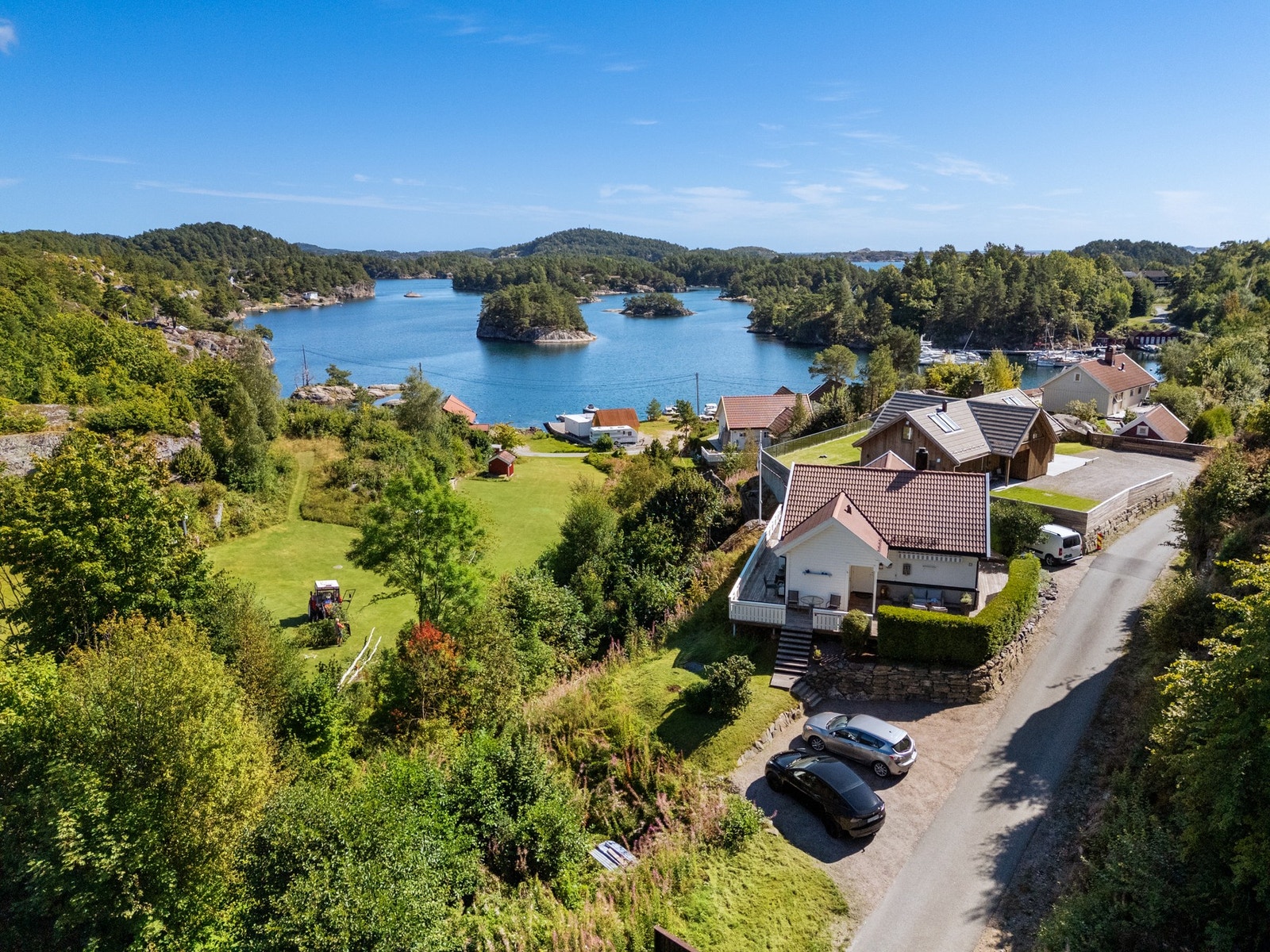 Dronebilde over området Galleribilde