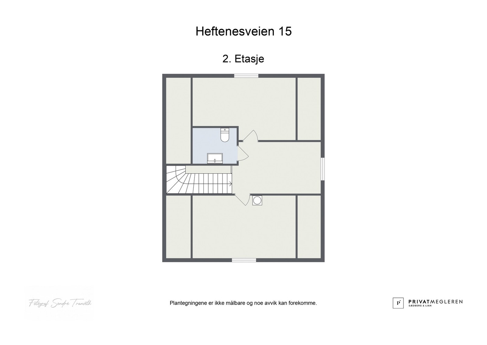 Plantegning loftsetasje laget av fotograf Galleribilde