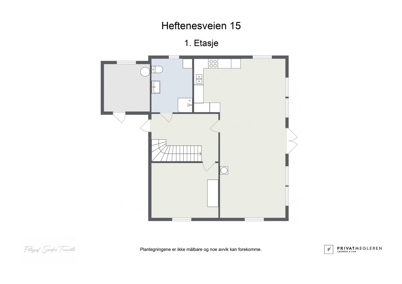 Plantegning 1.etg. laget av fotograf Galleribilde