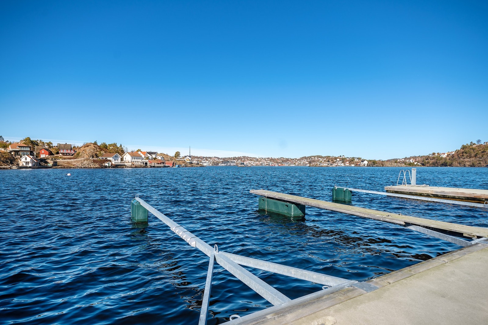 Plassen som tilhører er den 3. nest ytterst på venstre side. Båtplassen er 3,5 meter bred Galleribilde