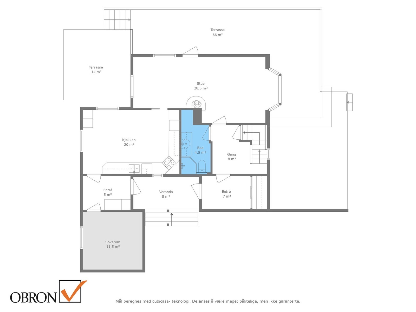 Planskisse 1. etasje. Galleribilde