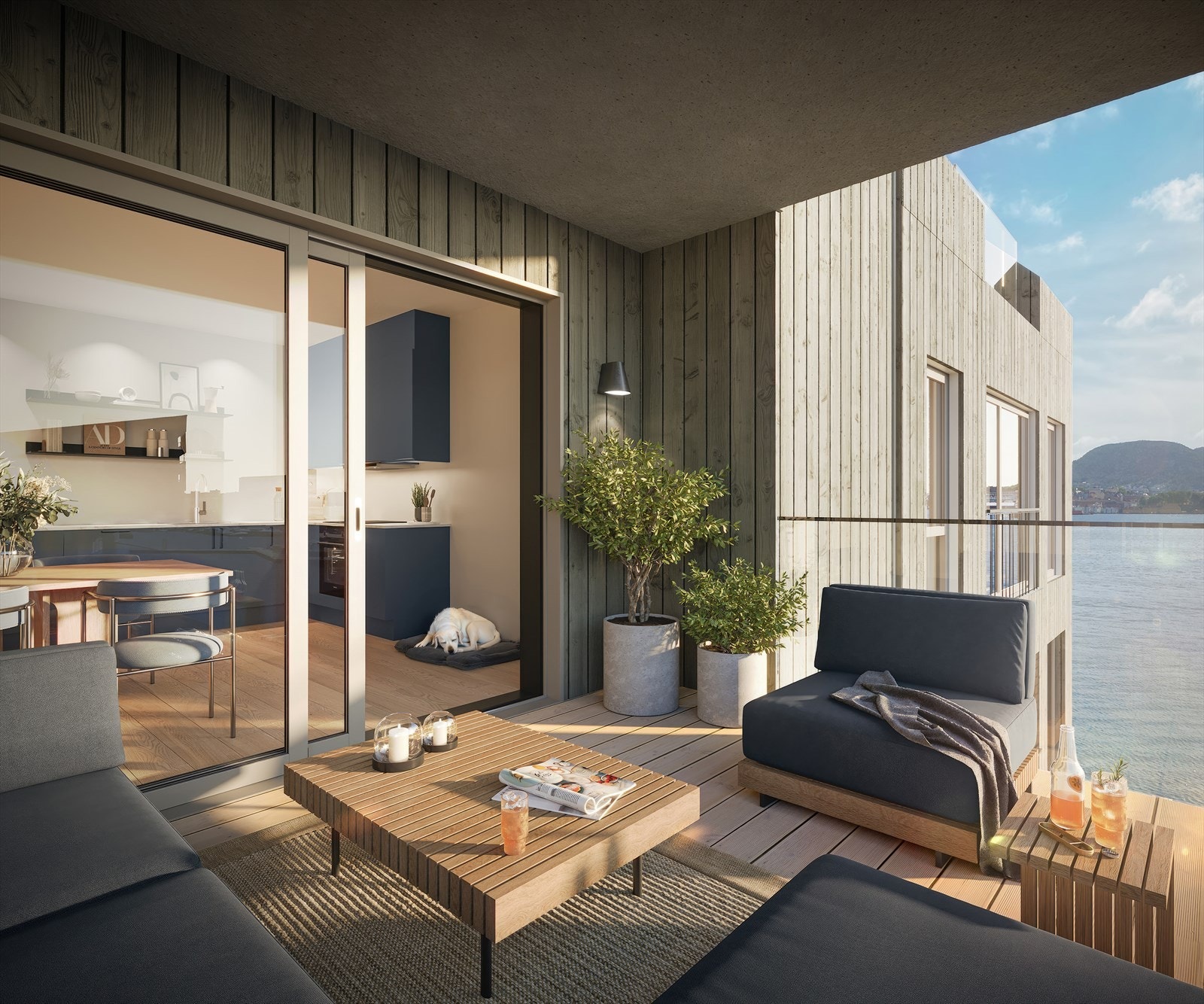 Velkommen til en flott leilighet i Sjøbodene. Nyt sommerdagene på din private balkong. Illustrasjonen viser en leiligheten under A402. Galleribilde