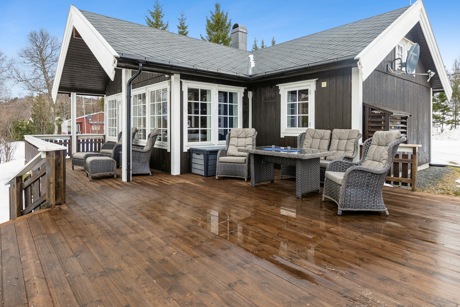 Uteområdet er supert til sommer- og vintersesongen. Galleribilde