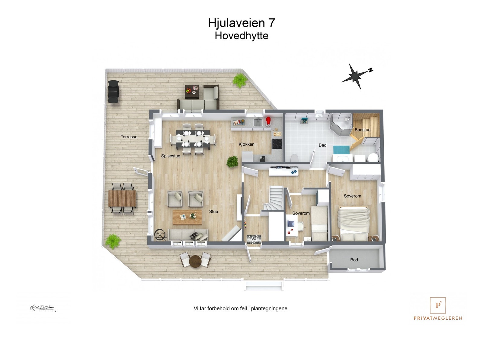 Plantegning hytta 1. etasje Galleribilde