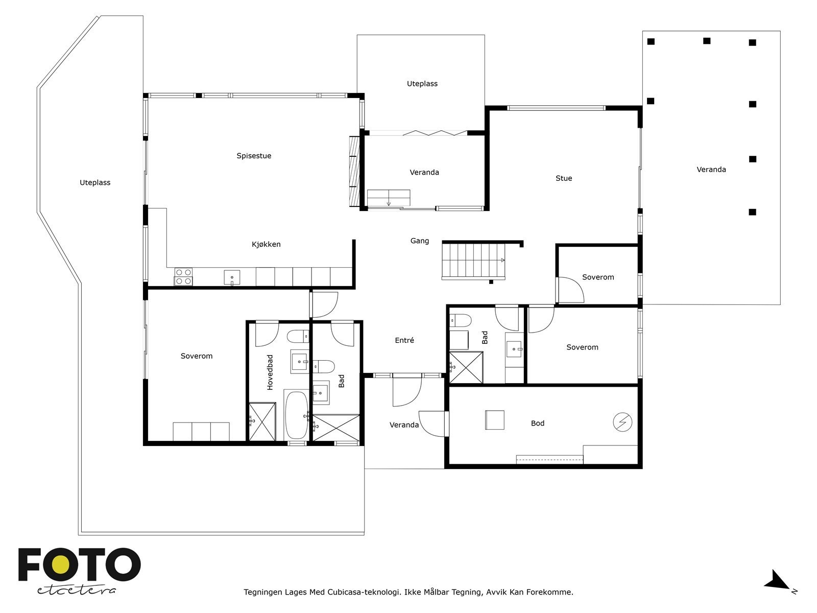 Plantegning 1. etasje Galleribilde