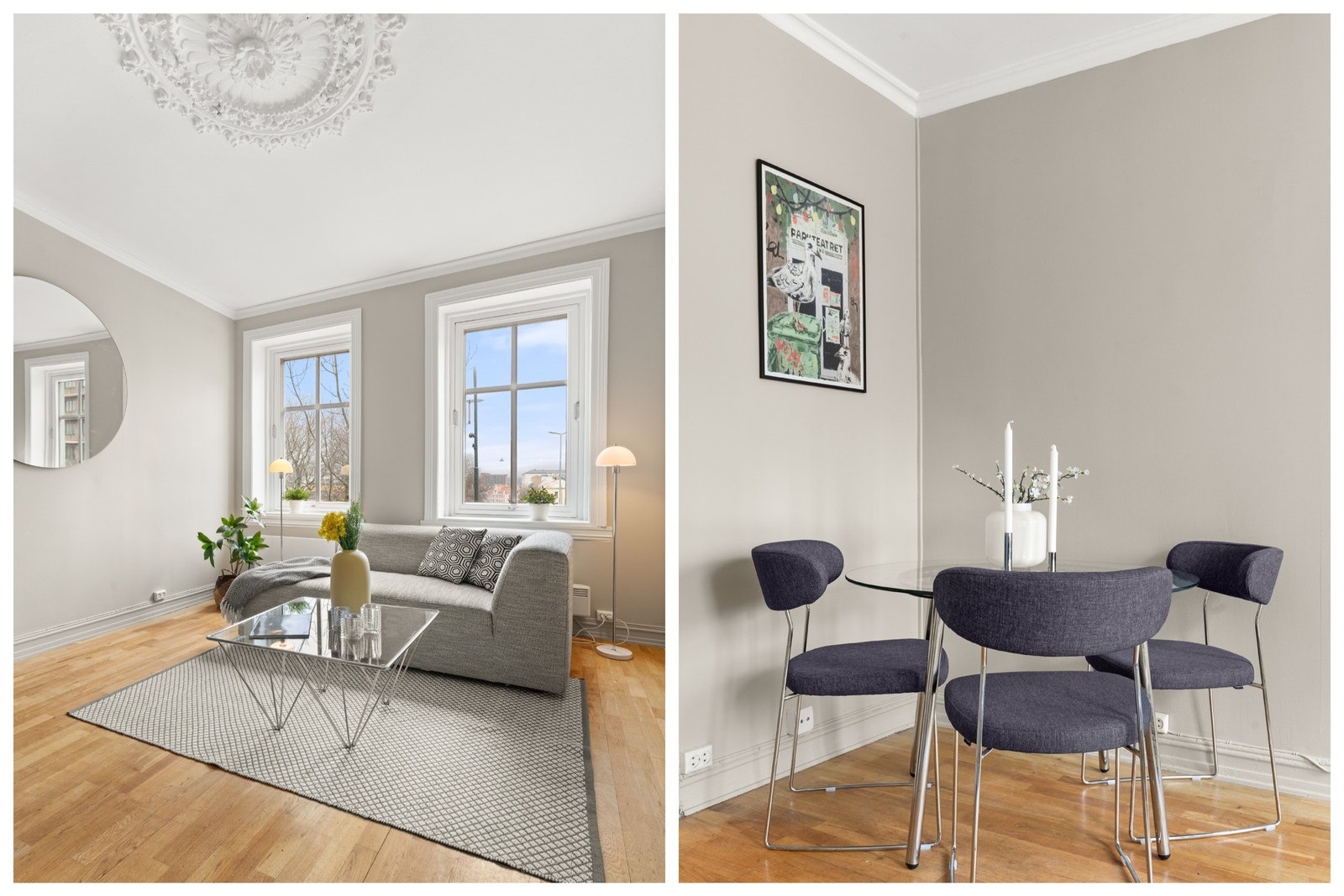 Leiligheten ligger i byggets 2. etasje med fritt og åpent utsyn. Galleribilde