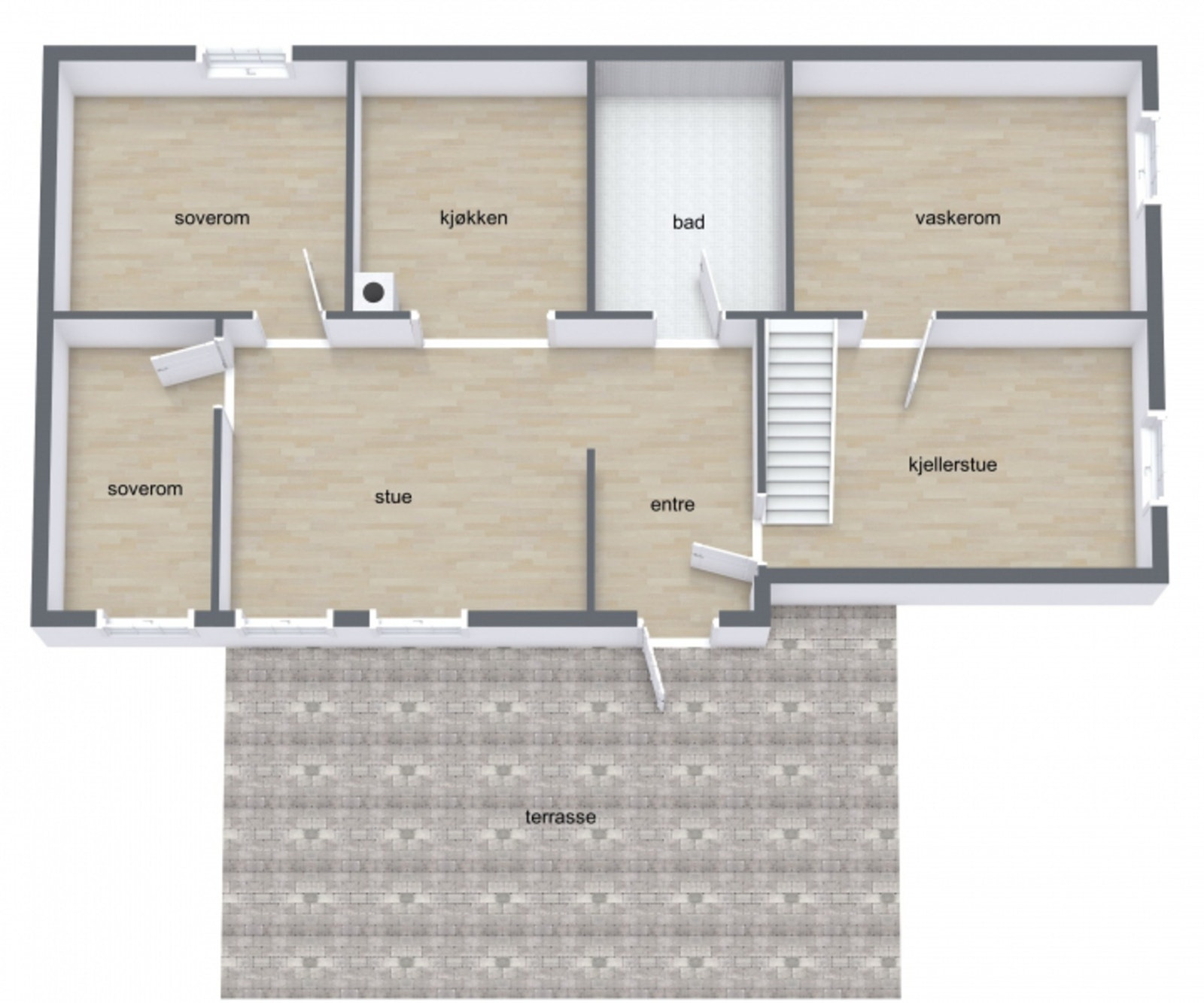 Plantegning av underetasje. Galleribilde