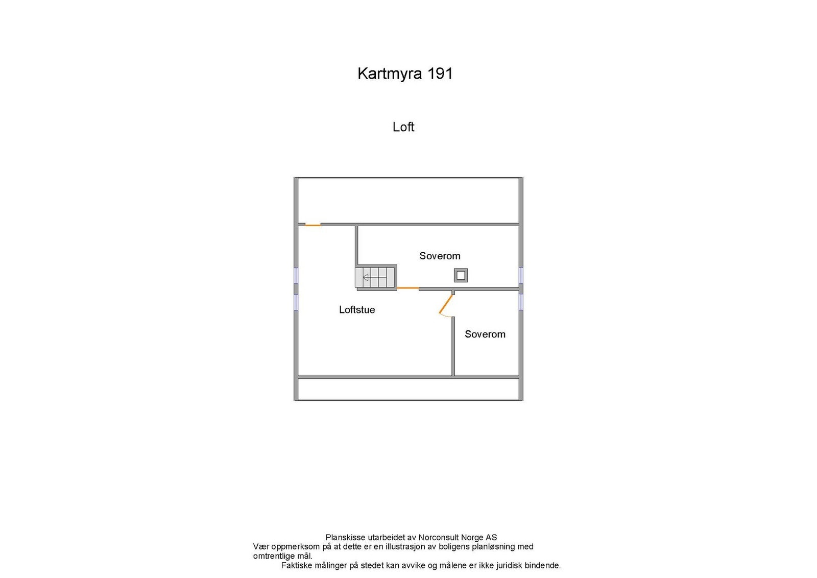 Hyttens planskisse - Loftetasjen Galleribilde