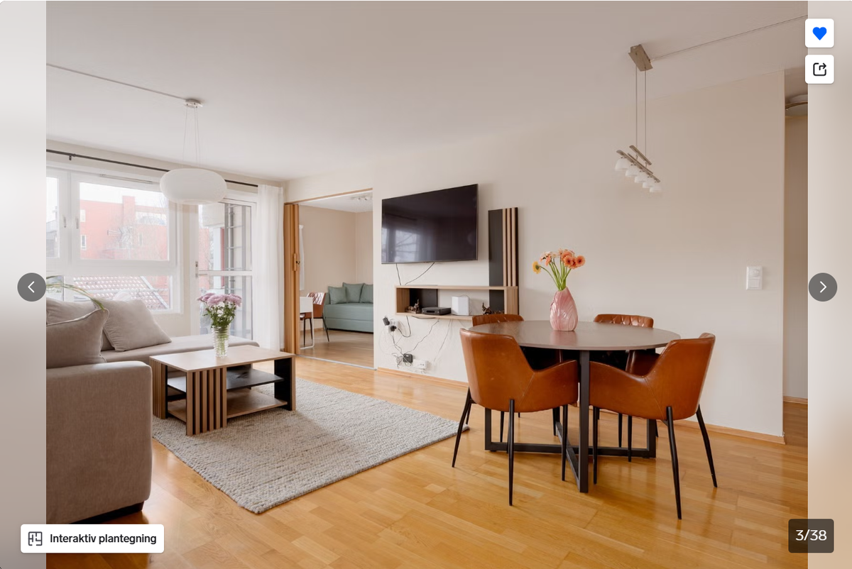Inngang til mitt soverom fra stuen Galleribilde