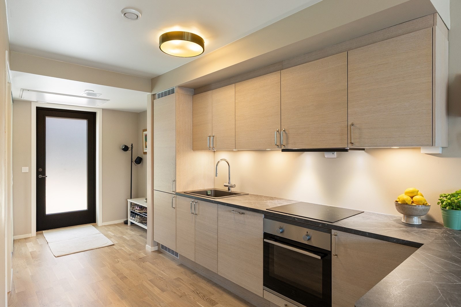 Fra entréen er det inngang til kjøkken og hovedsoverommet. Galleribilde