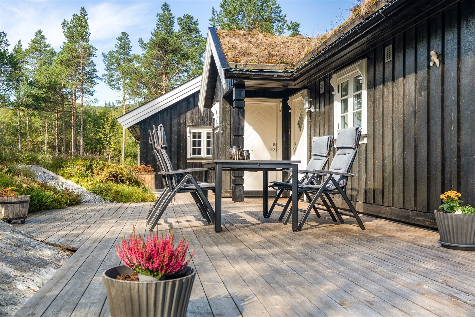 Uteplassen gir mulighet for både avslapning og aktivitet Galleribilde