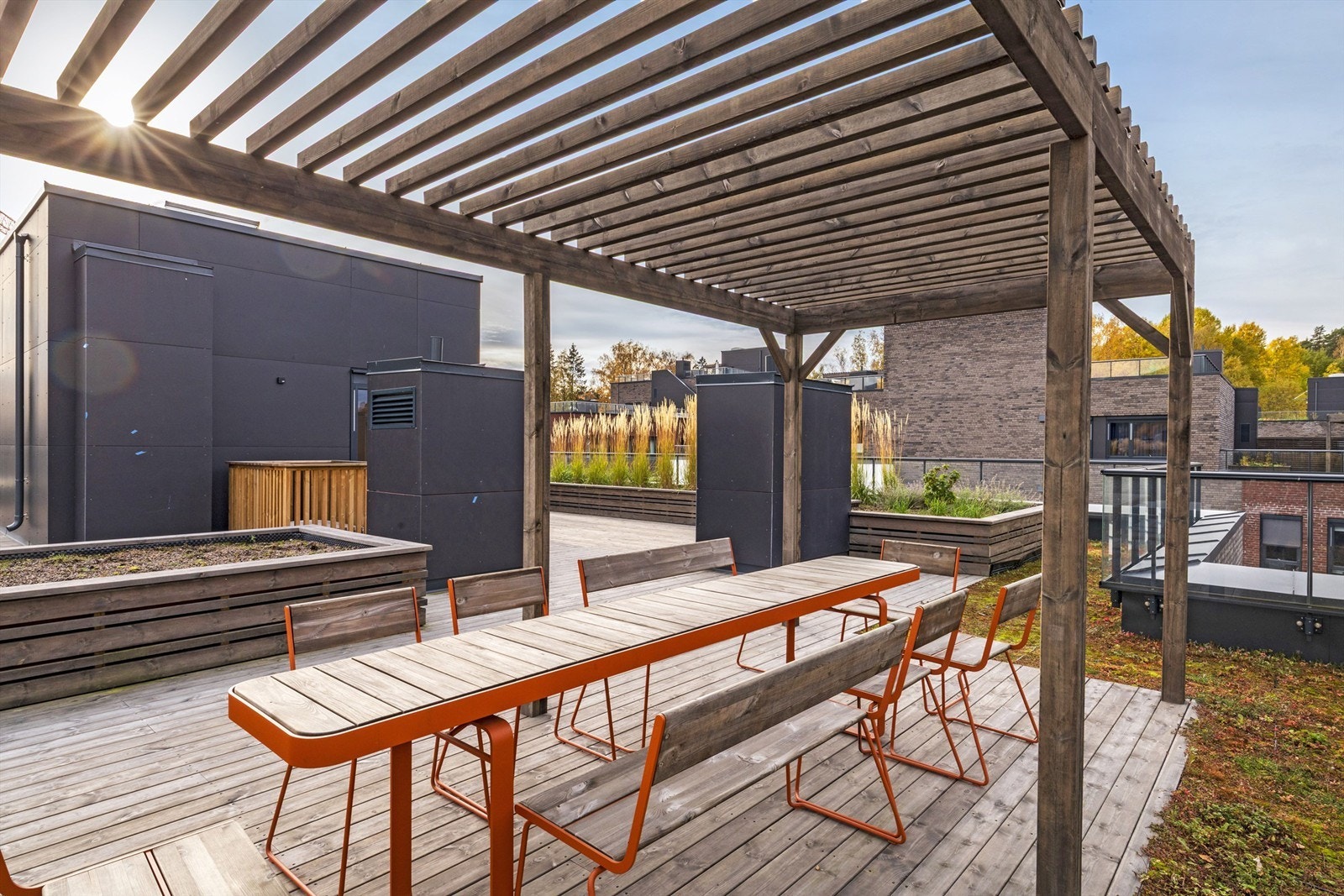 Felles takterrasse til glede for beboerne Galleribilde