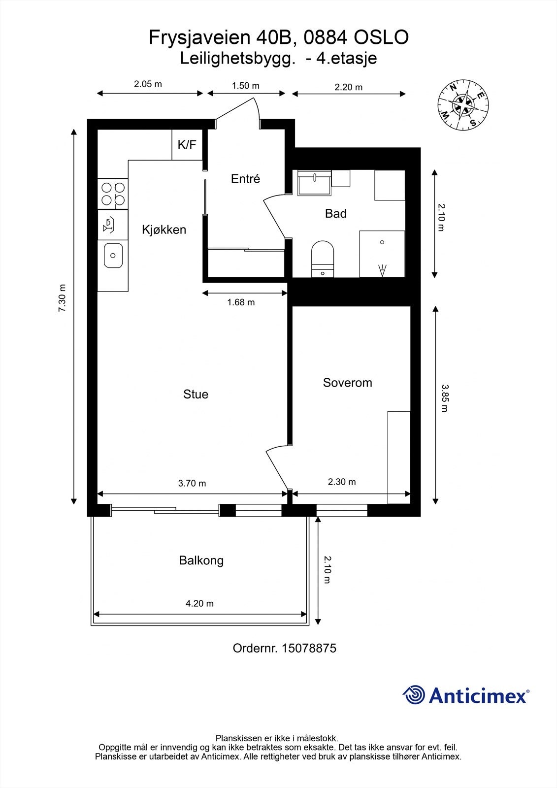 Plantegning 4. etasje Galleribilde