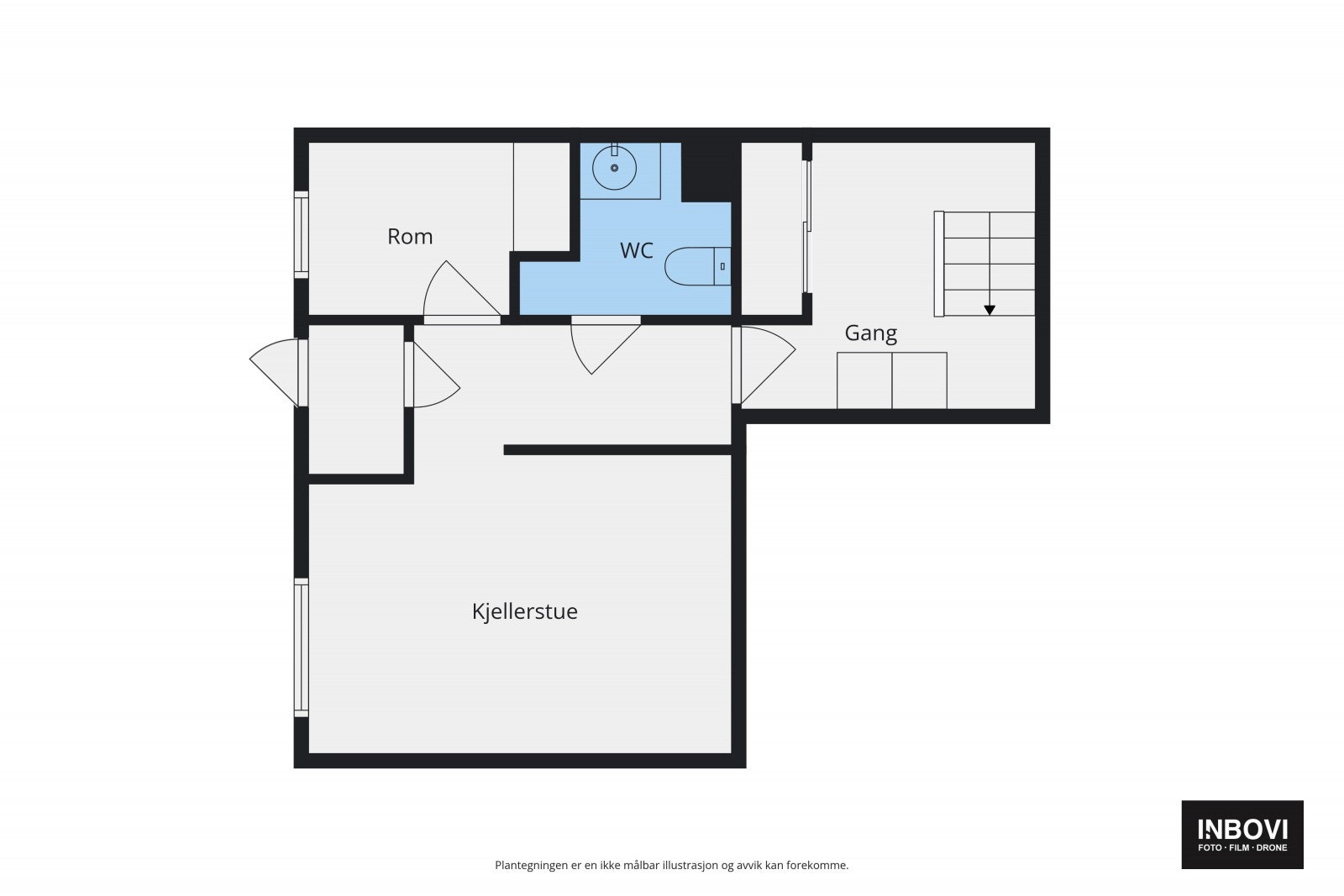 Plantegning for underetasjen. Galleribilde