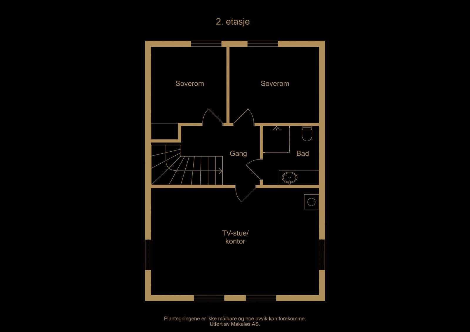 Plantegning 2. etasje (illustrasjon, avvik kan forekomme) Galleribilde