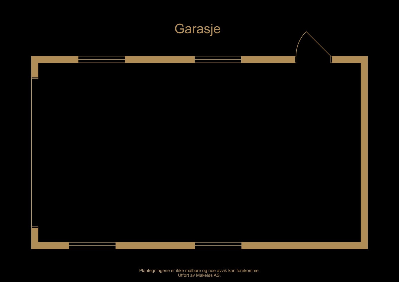 Plantegning garasje (illustrasjon) Galleribilde