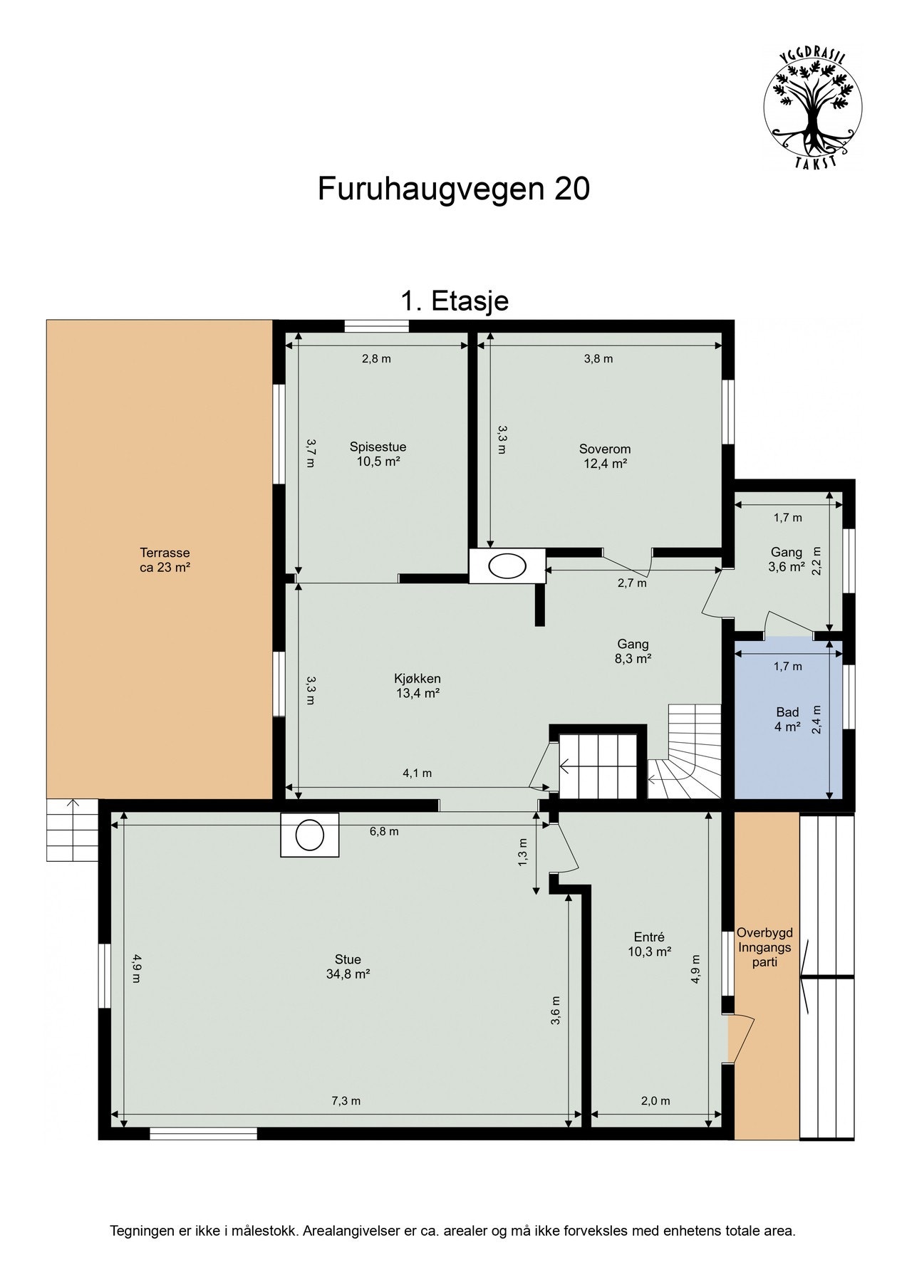 Plantegning 1. etasje. Galleribilde