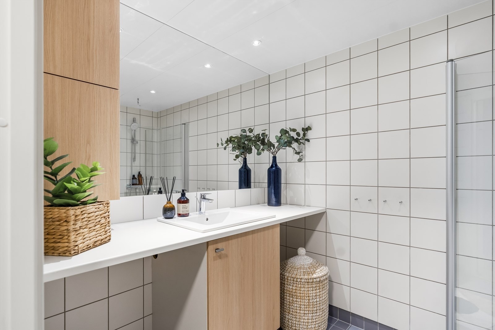 Det er opplegg for vaskemaskin og tørketrommel. Galleribilde