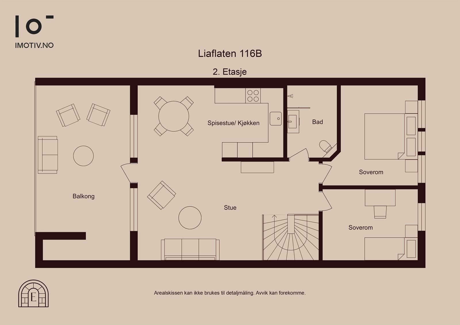 - Plantegning av leilighetens 2. etasje - Galleribilde