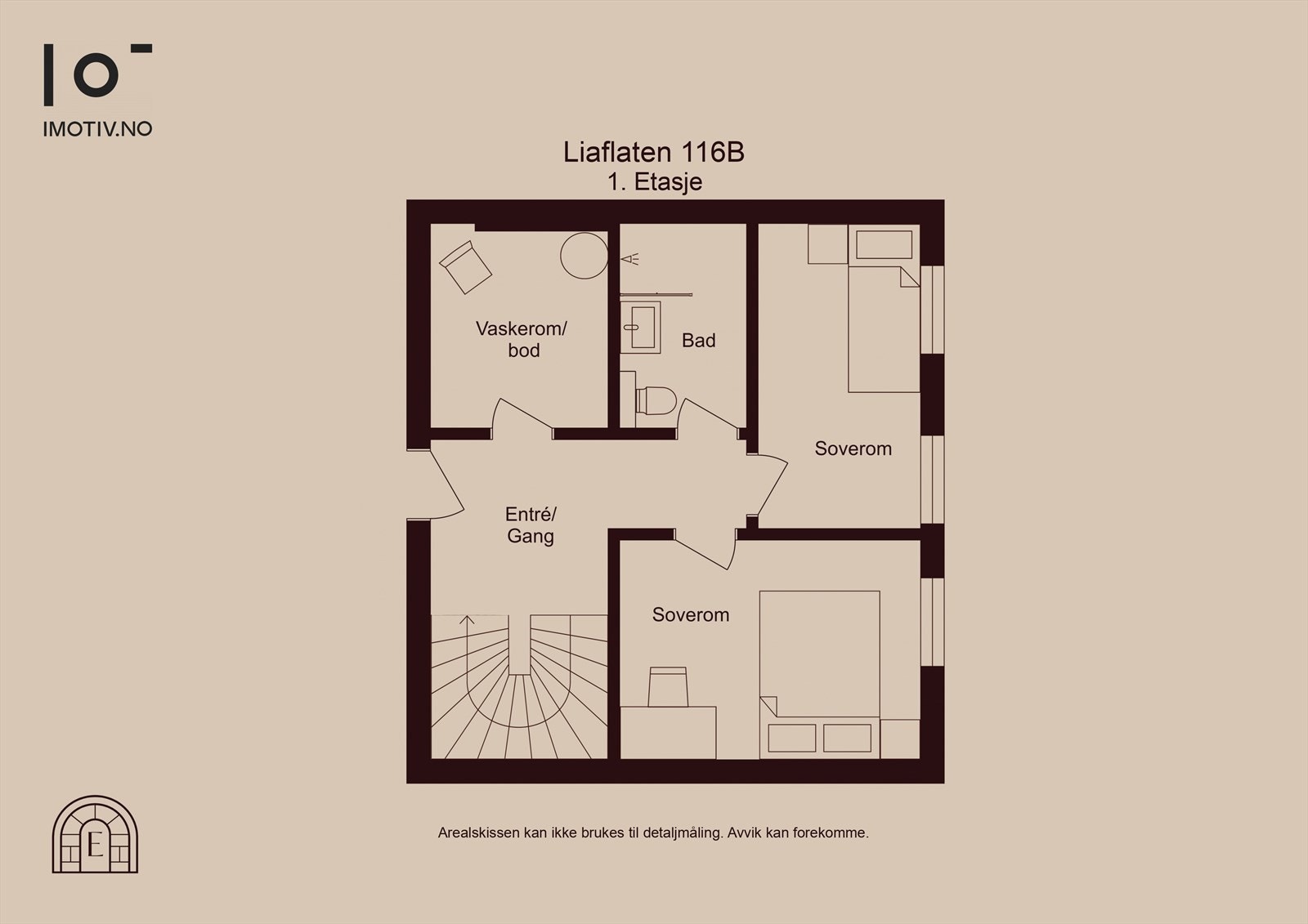 - Plantegning av leilighetens 1. etasje - Galleribilde