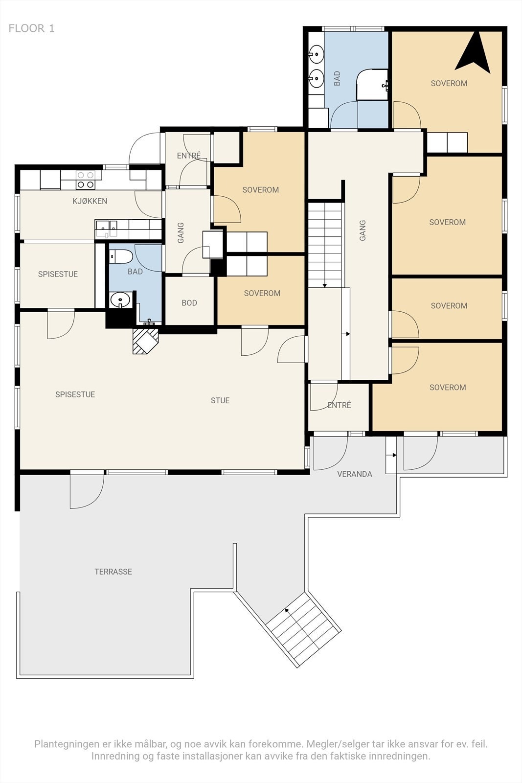 Plantegning - 1.etasje Galleribilde