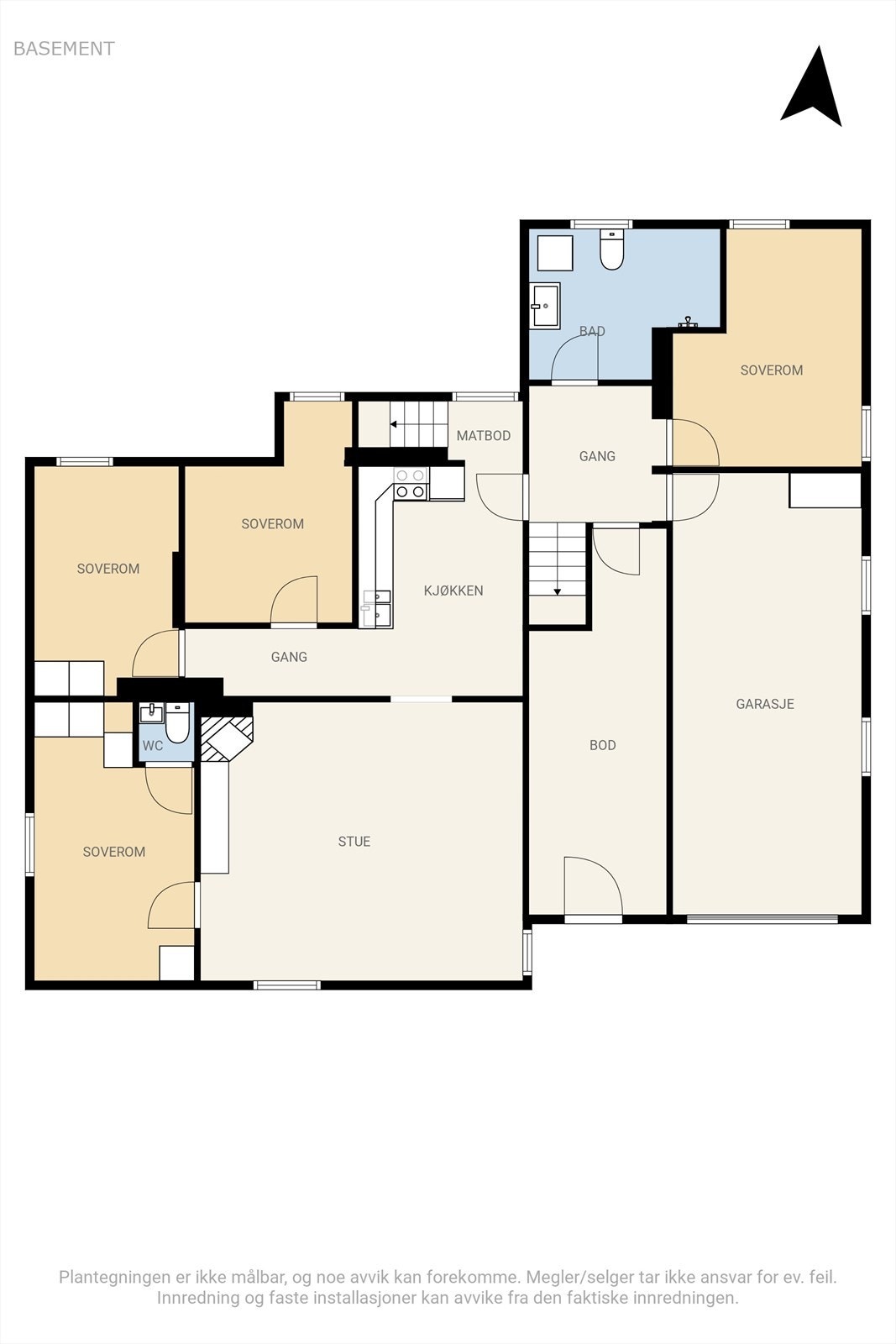 Plantegning - Underetasje Galleribilde