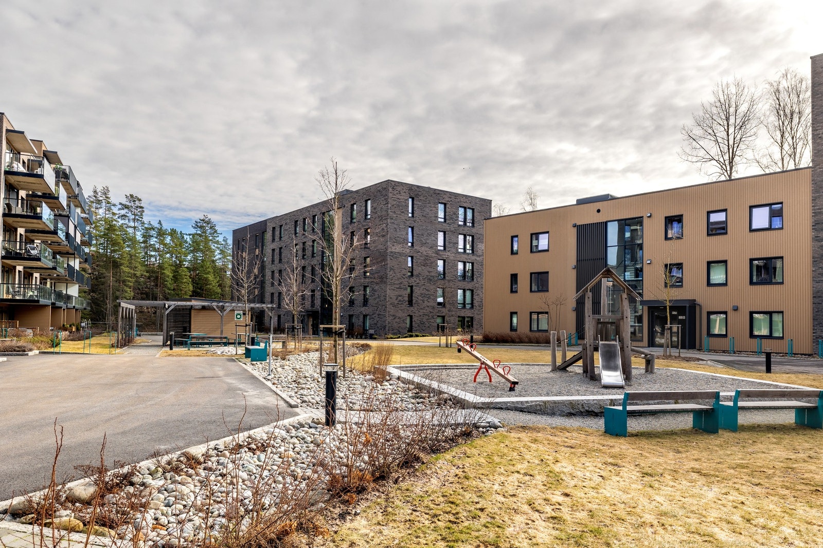 Her er det også lekeplasser til glede for de minste. Galleribilde