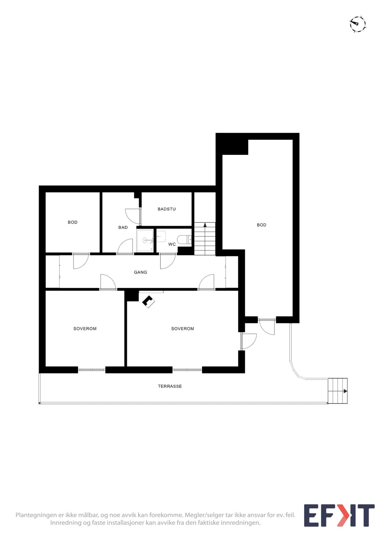 2D Plantegning - Underetasje. Galleribilde