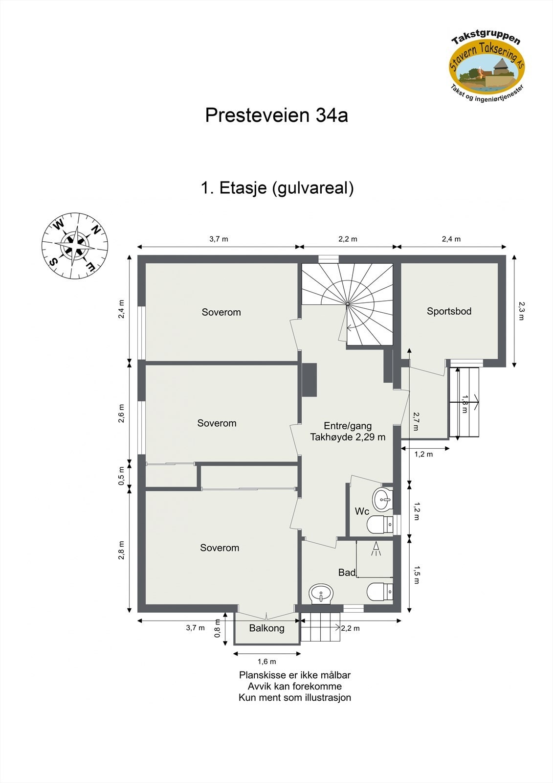 Plantegning 1. Etasje. Galleribilde