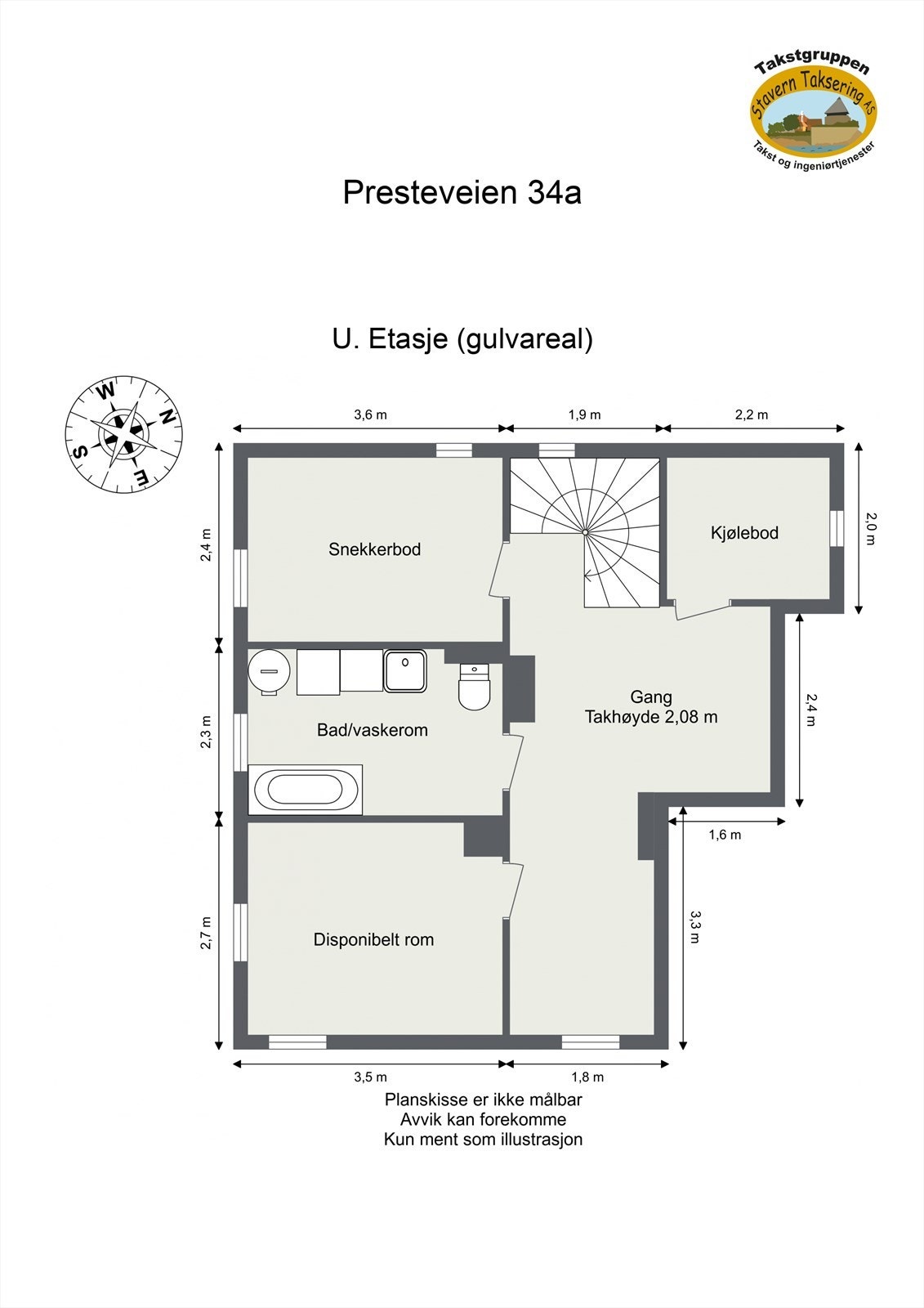Plantegning U. Etasje Galleribilde