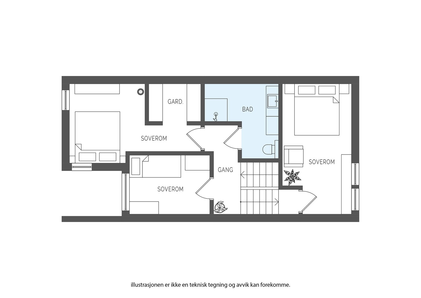 Plantegning 3.etasje. Galleribilde