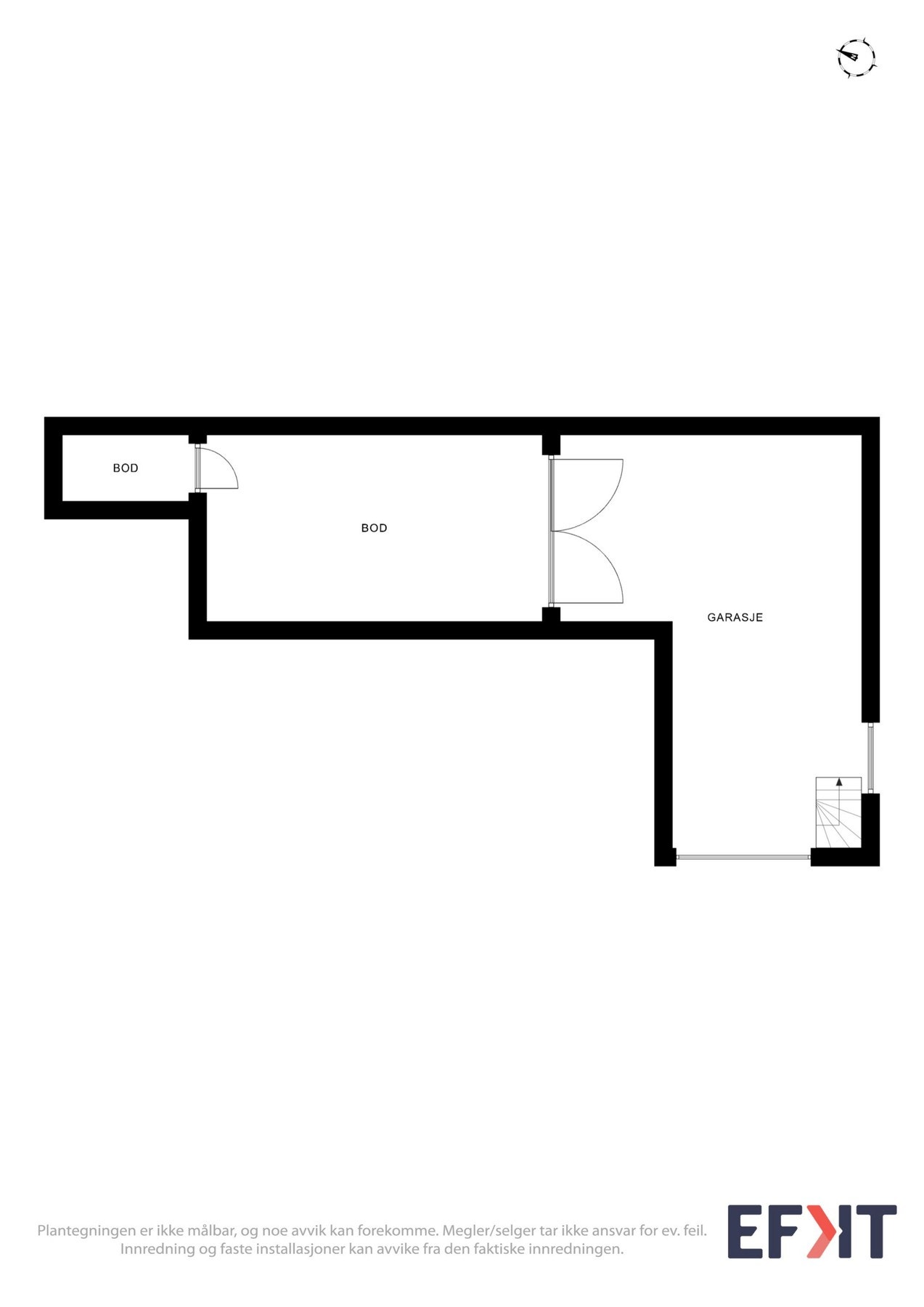 Plantegning garasje og bod Galleribilde