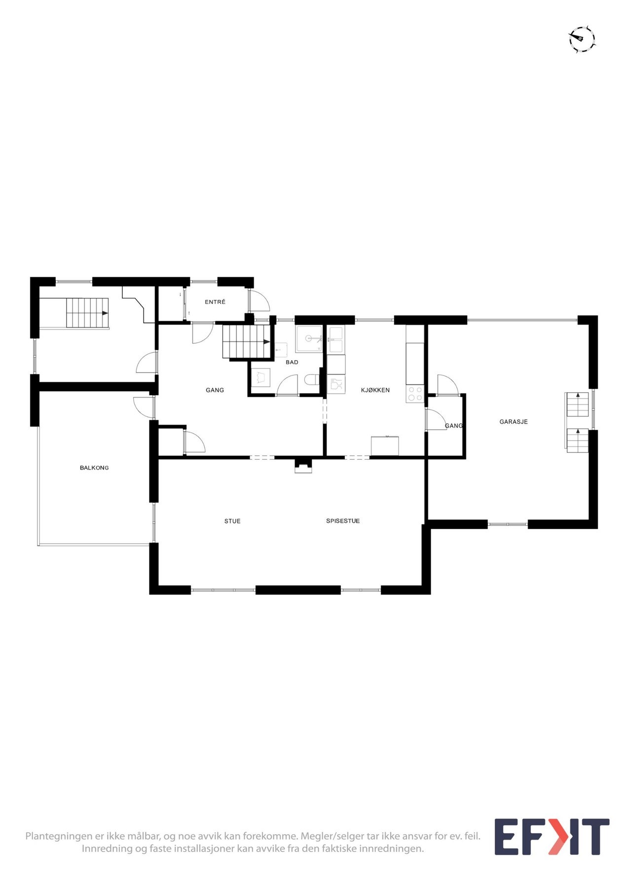 Plantegning 1. etasje Galleribilde
