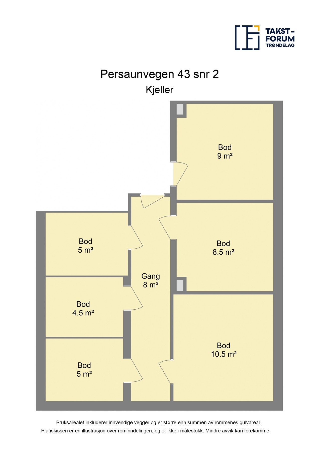 Planskisse kjeller. Galleribilde