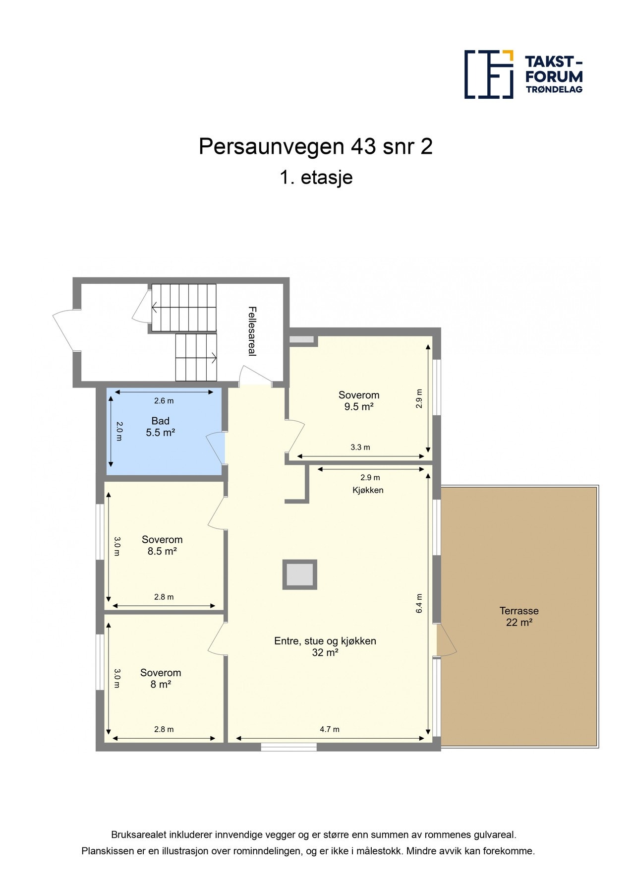 Planskisse 1.etasje. Ta en titt på planskissen og gjør deg kjent med romfordelingen! Skulle ikke oppsatt visningstidspunkt passe? Ta kontakt på 941 60 434, så finner vi en løsning. Galleribilde