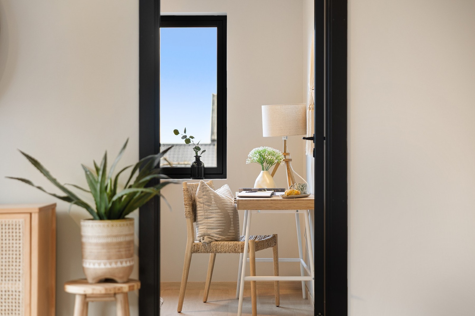 Detaljbilde mot soverom. Galleribilde