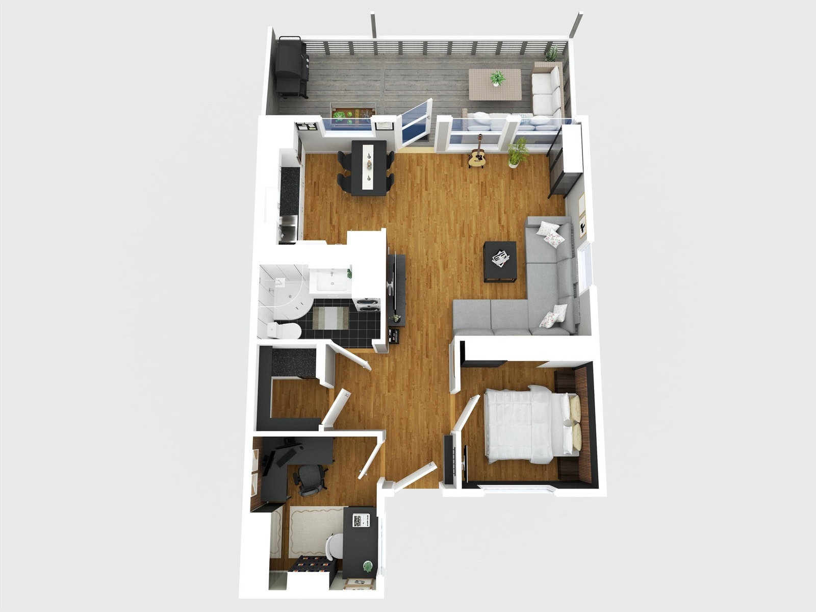 Plantegning 3D Galleribilde