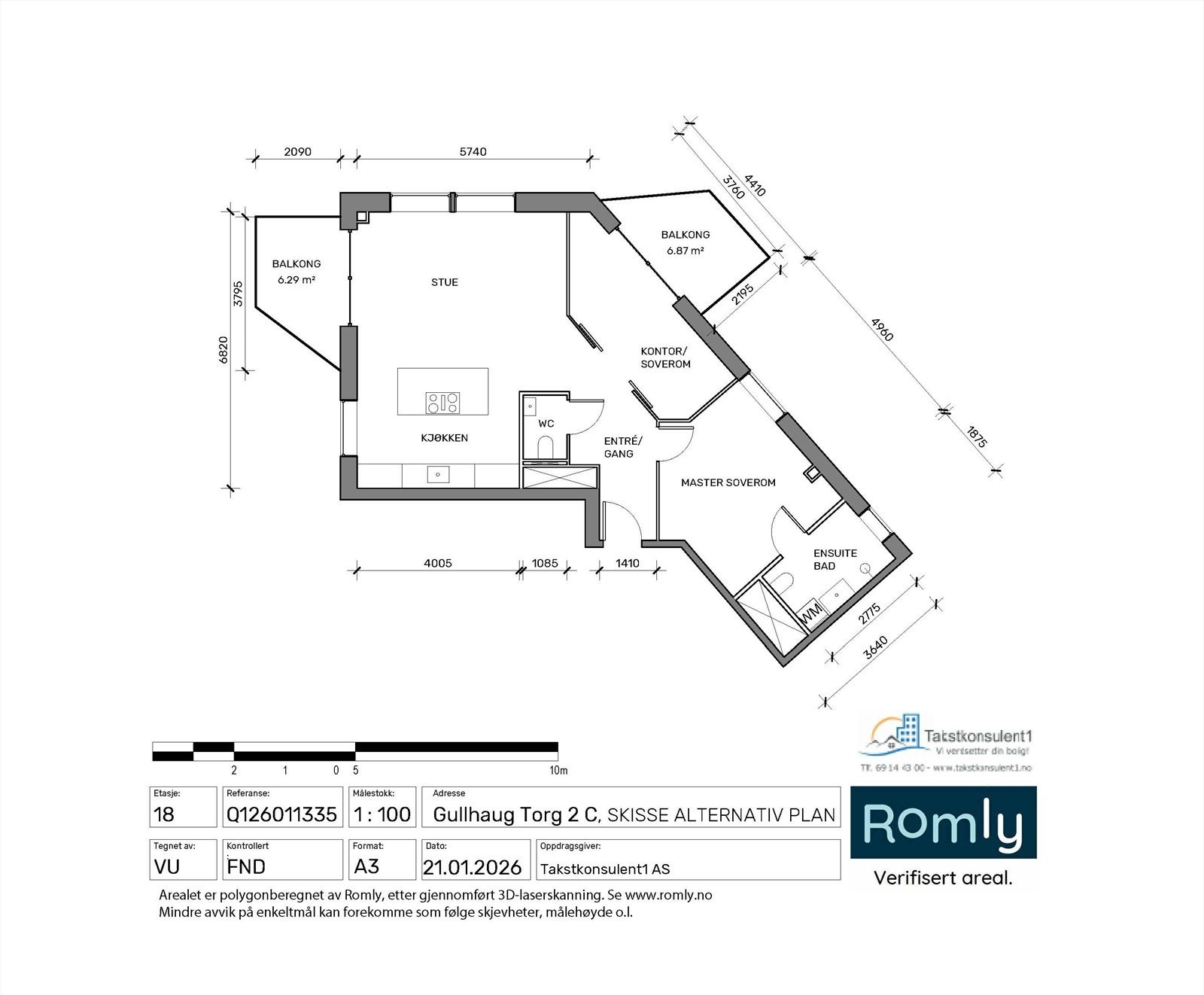 Alternativ plantegning. Galleribilde
