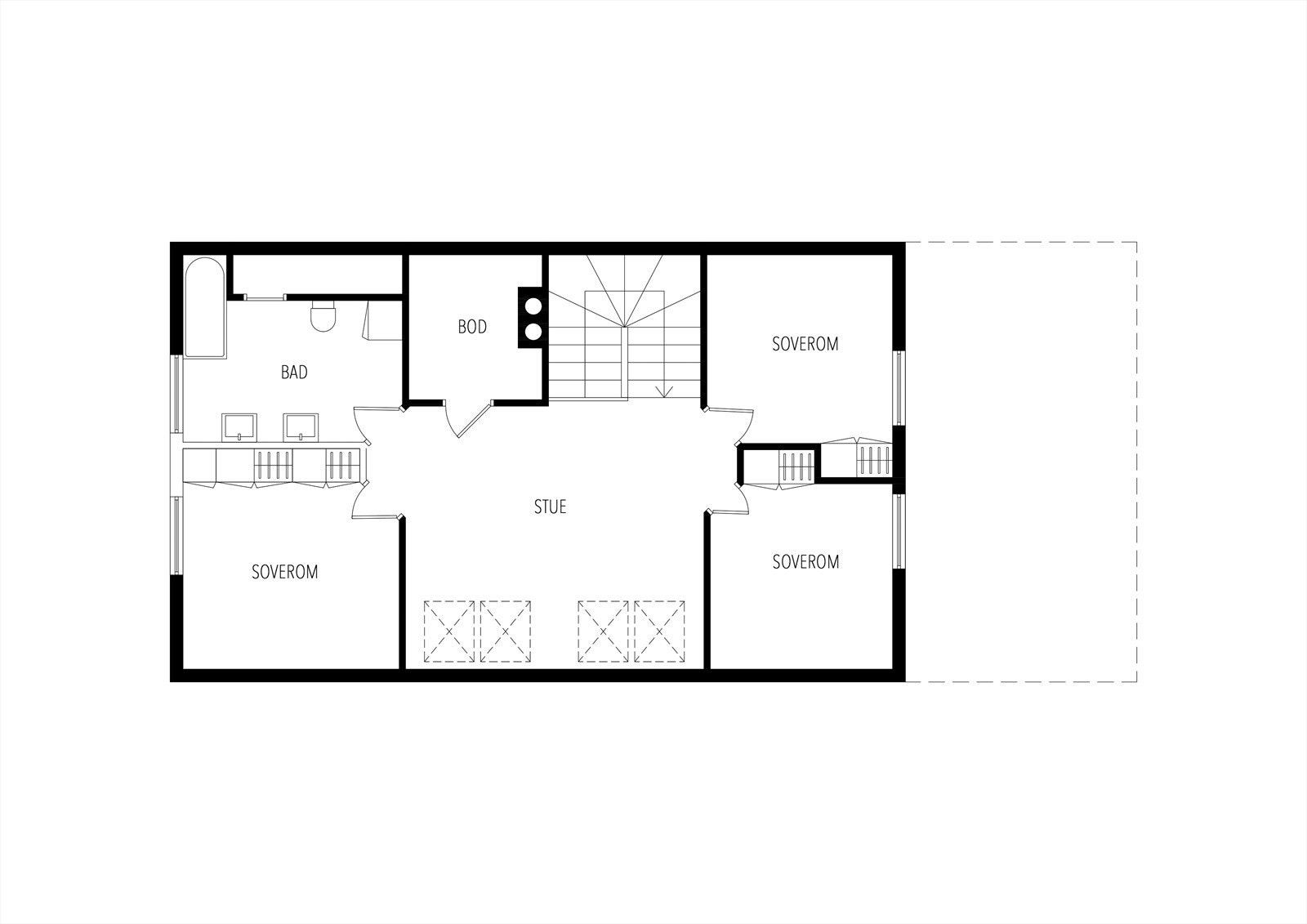 Plantegning 3. etasje Galleribilde