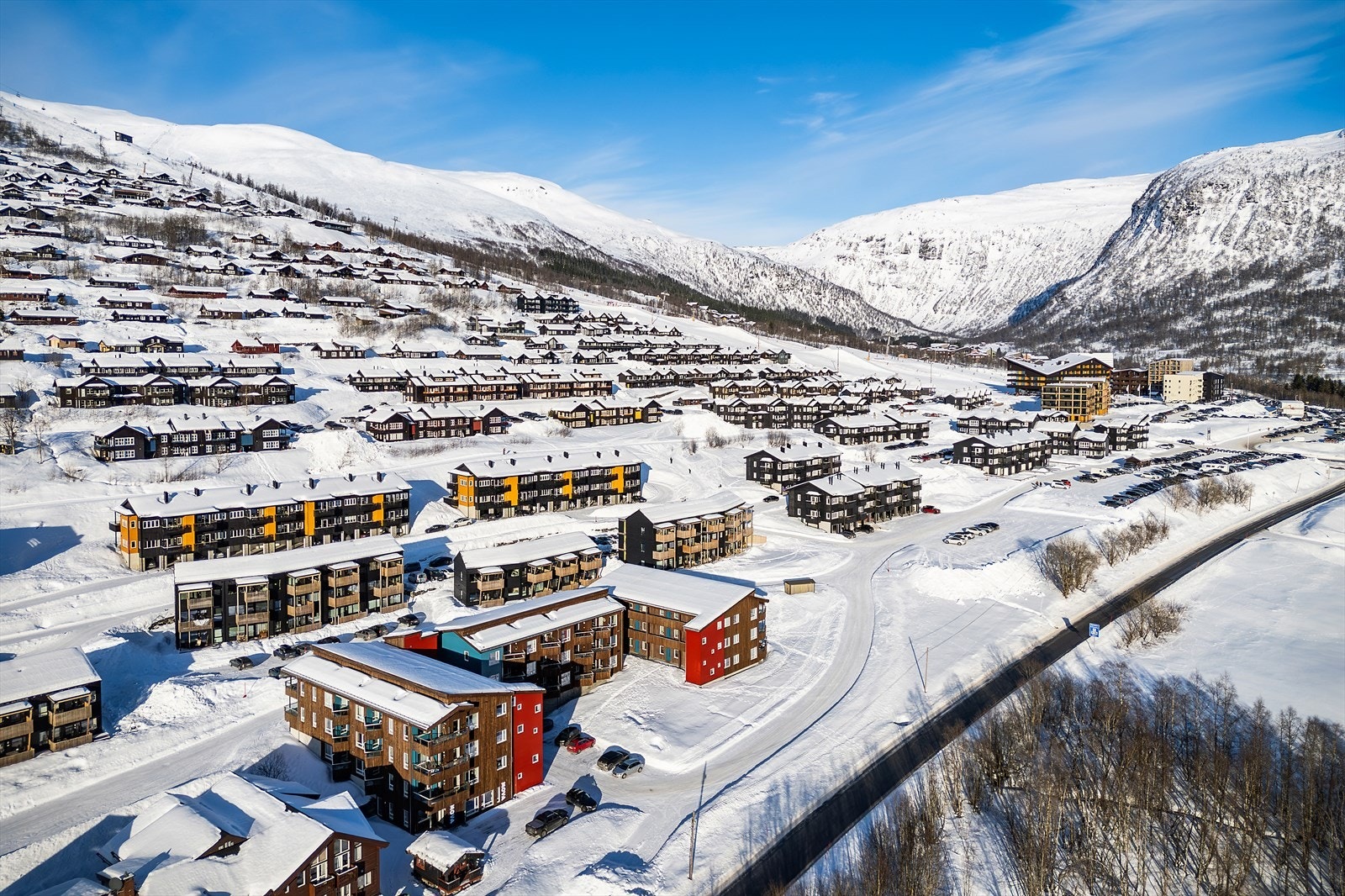 Vakre Myrkdalen ligger 473 m.o.h og er et av Vestlandets største og mest ettertraktede skianlegg Galleribilde