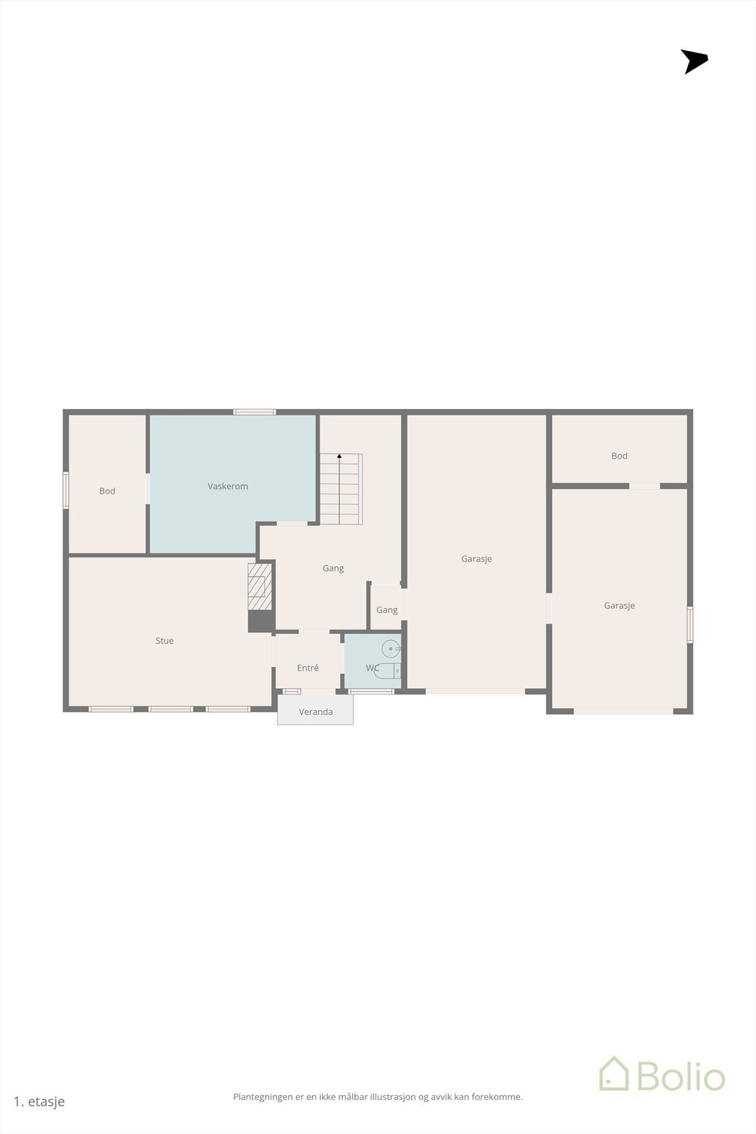 Plantegning 1.etasje. Galleribilde