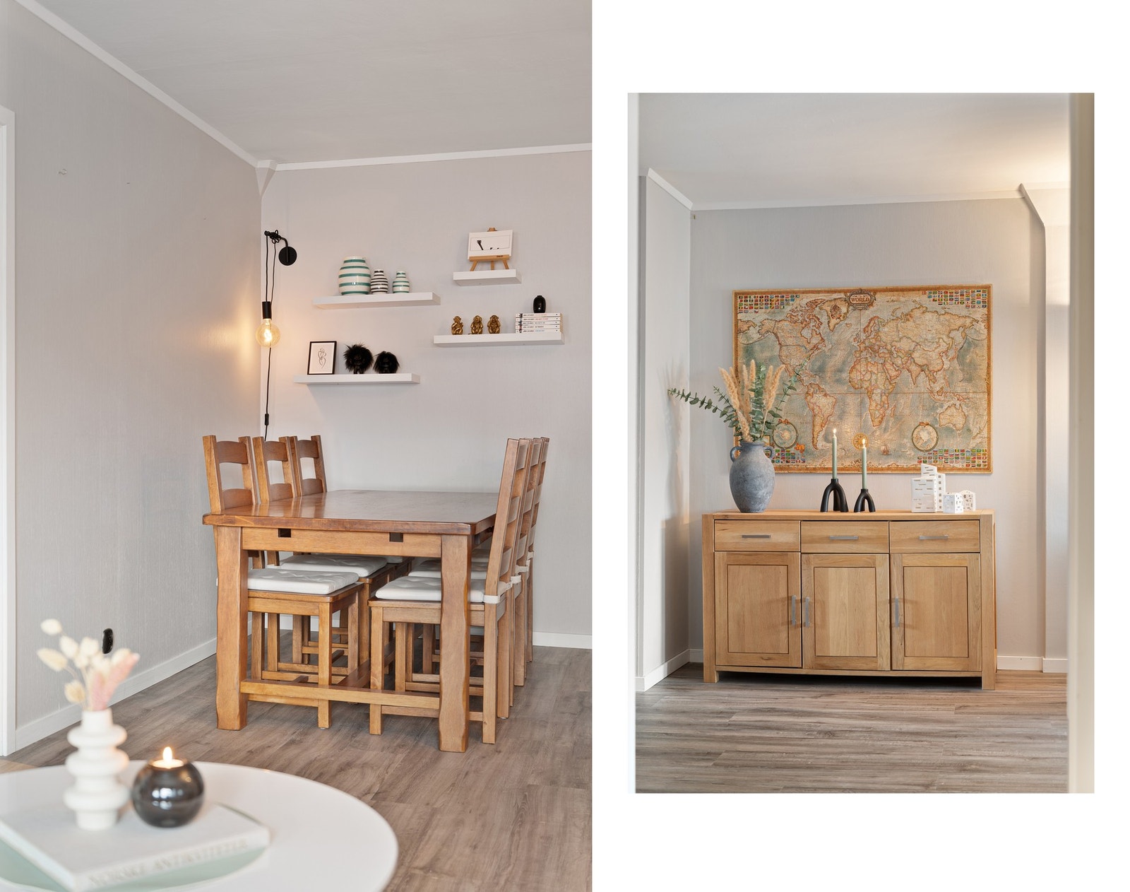 Med en romslig stue er det fint plass til både sofagruppe og spisestue Galleribilde