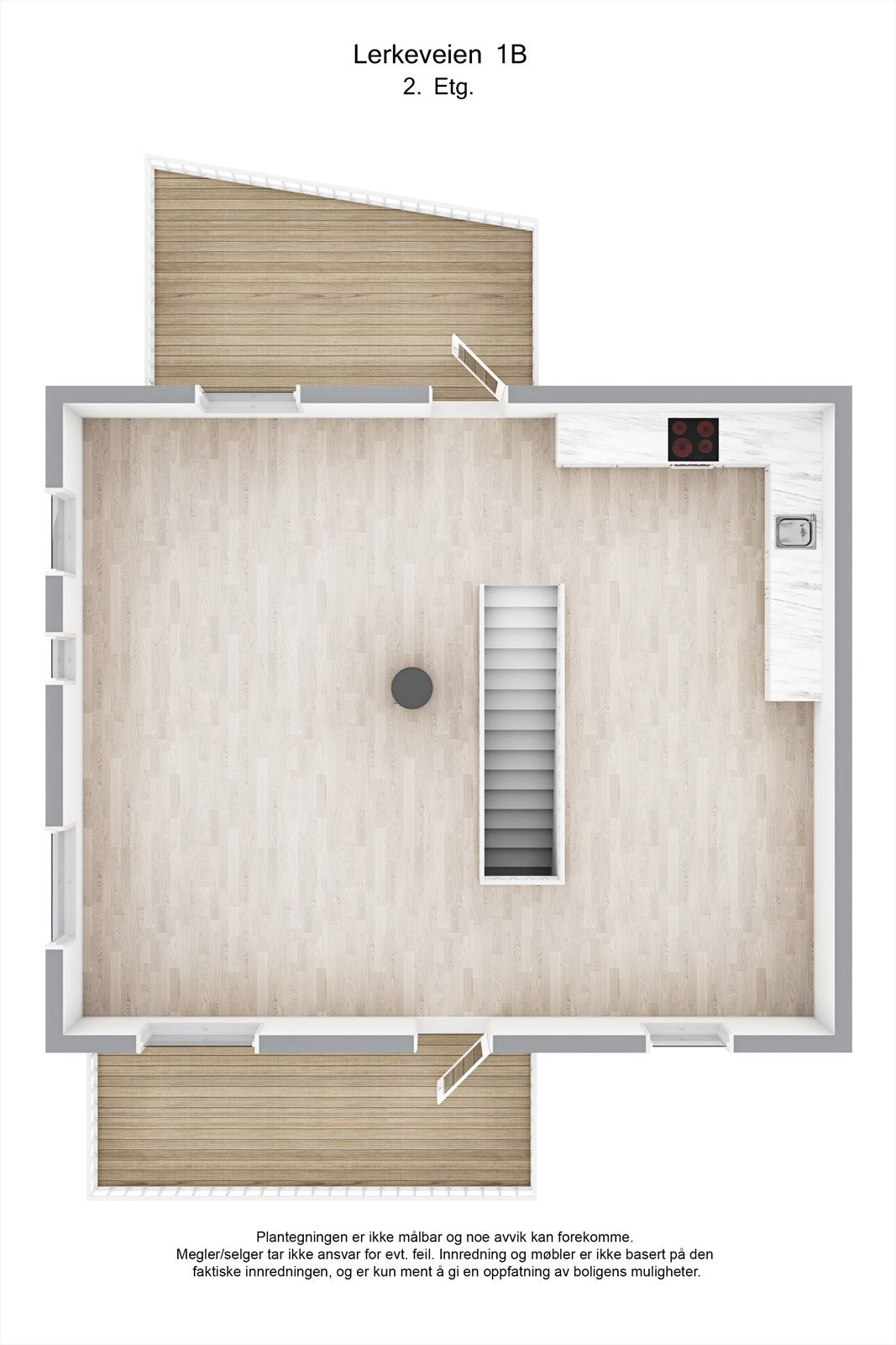 Planskisse 3D - 2.etg. Galleribilde