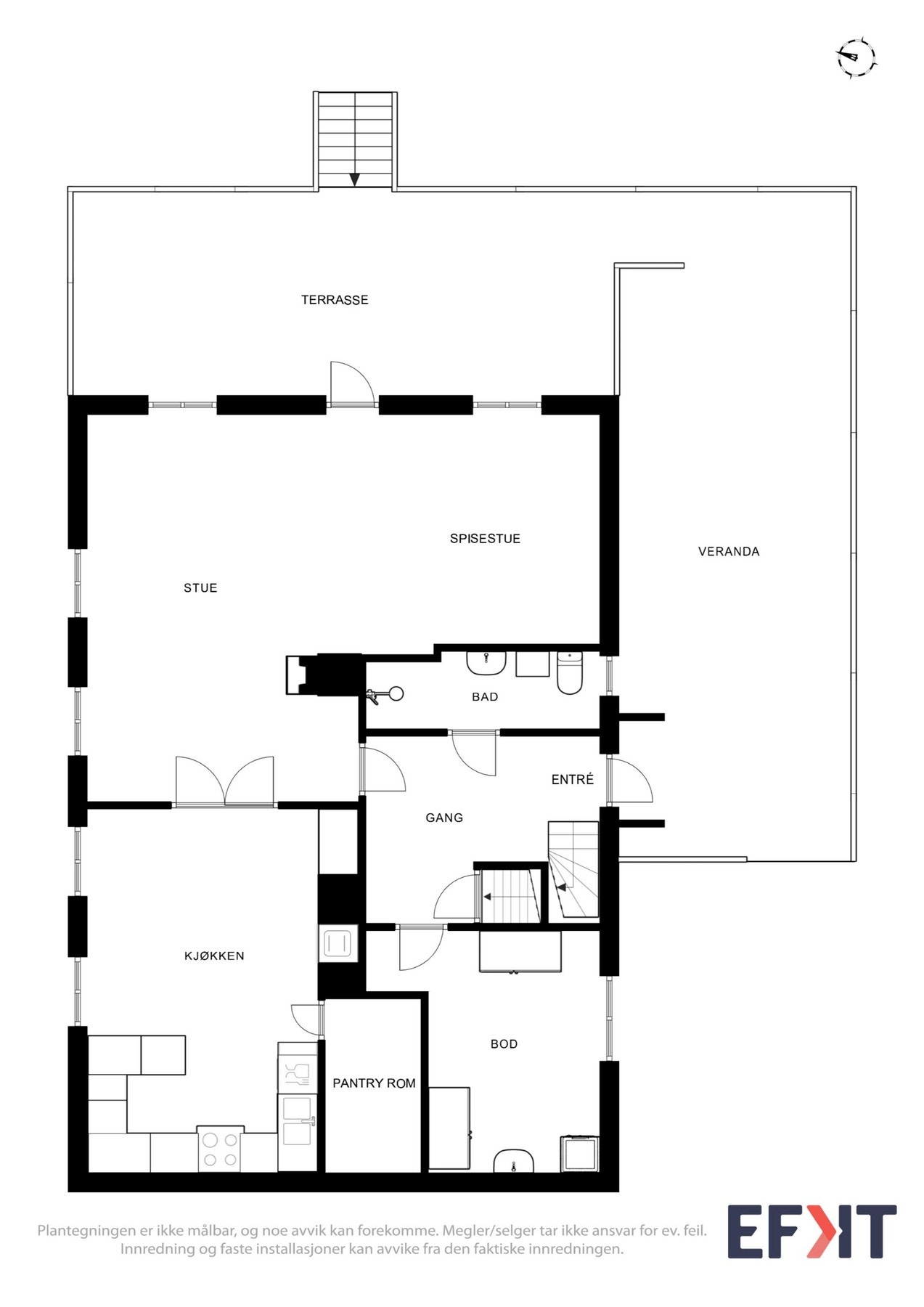 Plantegning 1. etasje Galleribilde