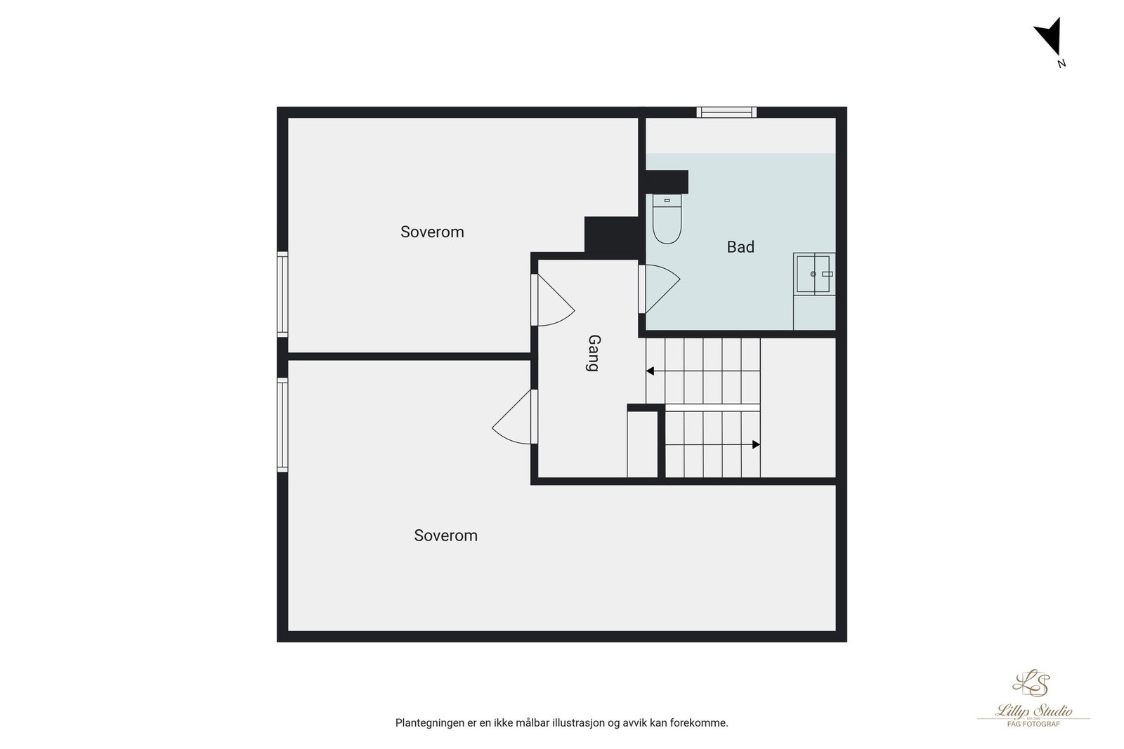 Planløsning loftsetasje Galleribilde